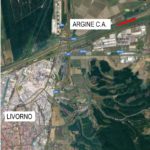 Consorzio 4 Basso Valdarno – Manutenzione canale Scolmatore di fronte all’immissione del Fiume Tora